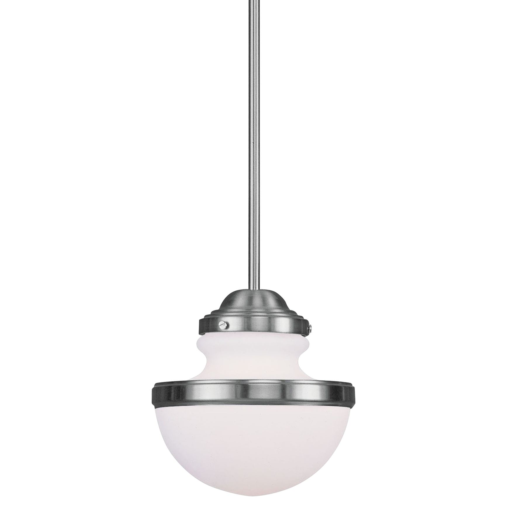 Oldwick 8" Wide Brushed Nickel Mini Pendant
