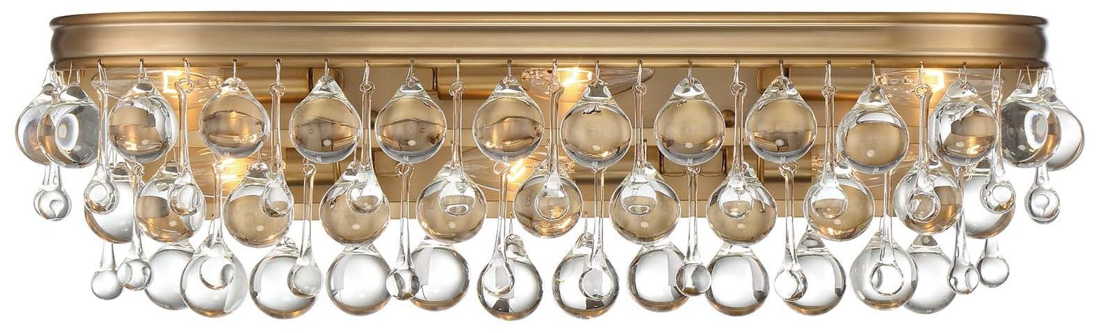 Crystorama Calypso 23" Wide Vibrant Gold Bath Light