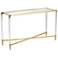 Stefania 50" Wide Gold and Acrylic Modern Console Table