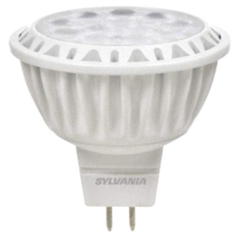 Image 1 50W Equivalent Sylvania 7 Watt LED Dimmable Bi-Pin MR16 Bu