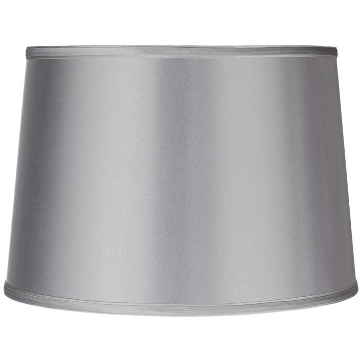 Sydnee Satin Light Gray Drum Lamp Shade, What Is A Drum Light Shade
