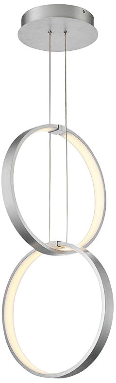 Modern Forms Rings 18 1/2" Wide Titanium 2-Light LED Pendant