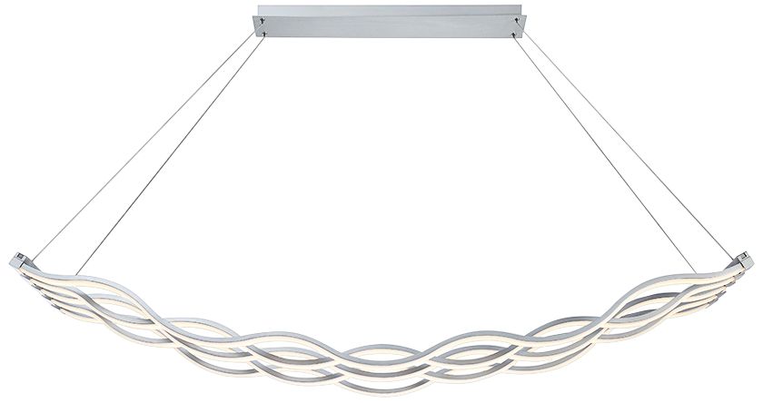 Dream 68" Wide Titanium LED Kitchen Island Light Pendant