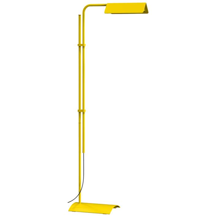 Sonneman Morii Satin Yellow Adjustable, Yellow Floor Lamp