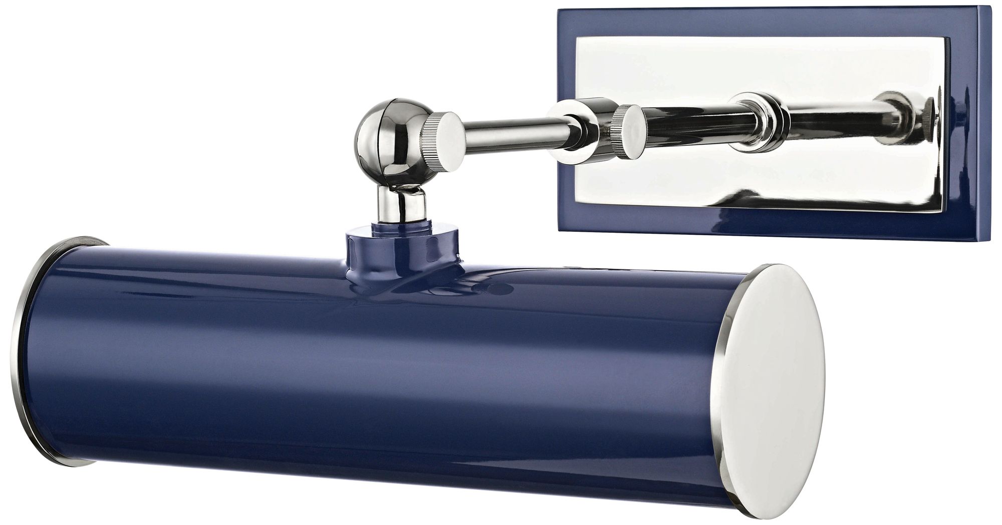 Mitzi Holly 8 1/4" Wide Polished Nickel and Navy Picture Light
