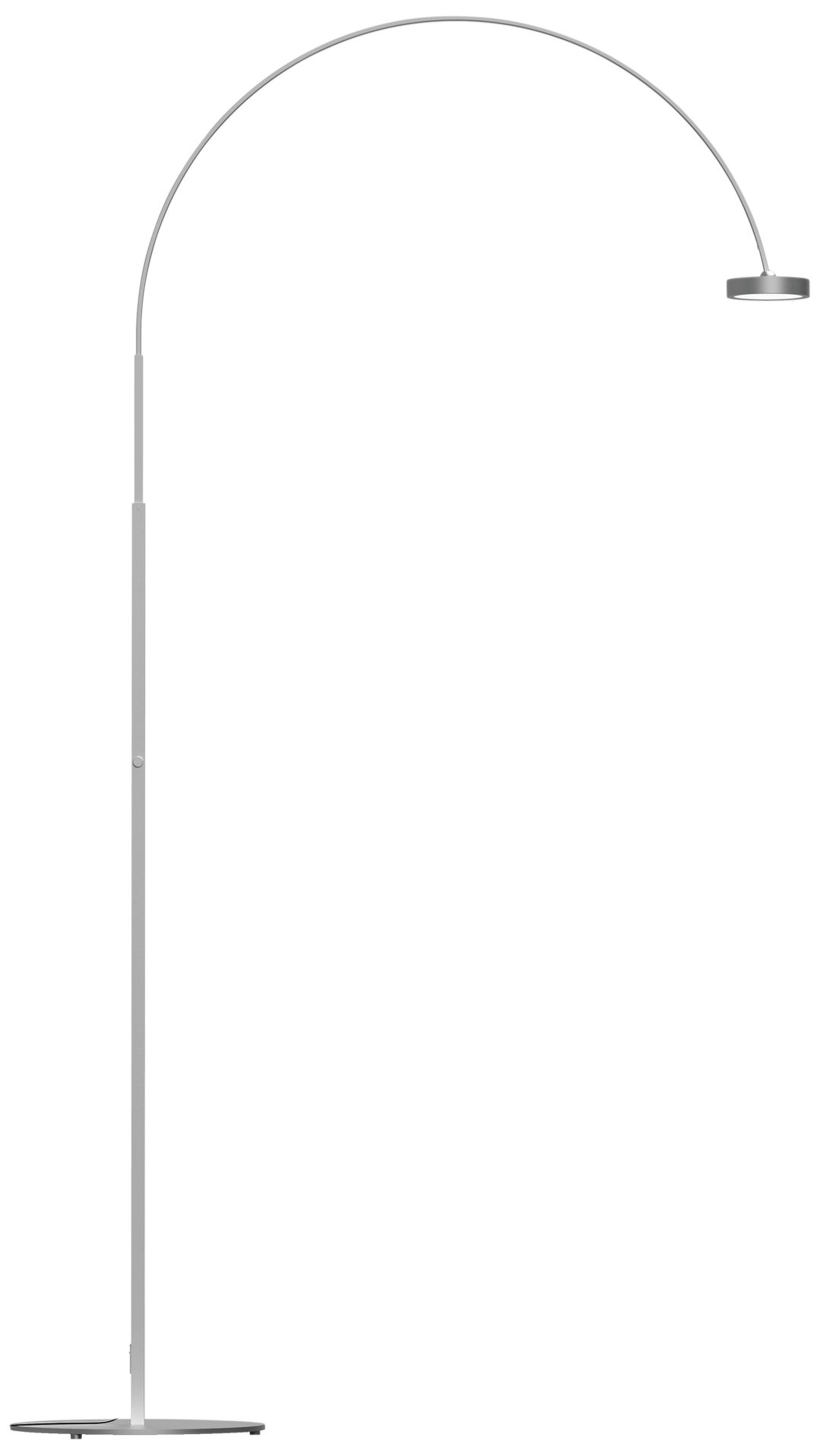 Sonneman Pluck Satin Aluminum LED Modern Arc Floor Lamp