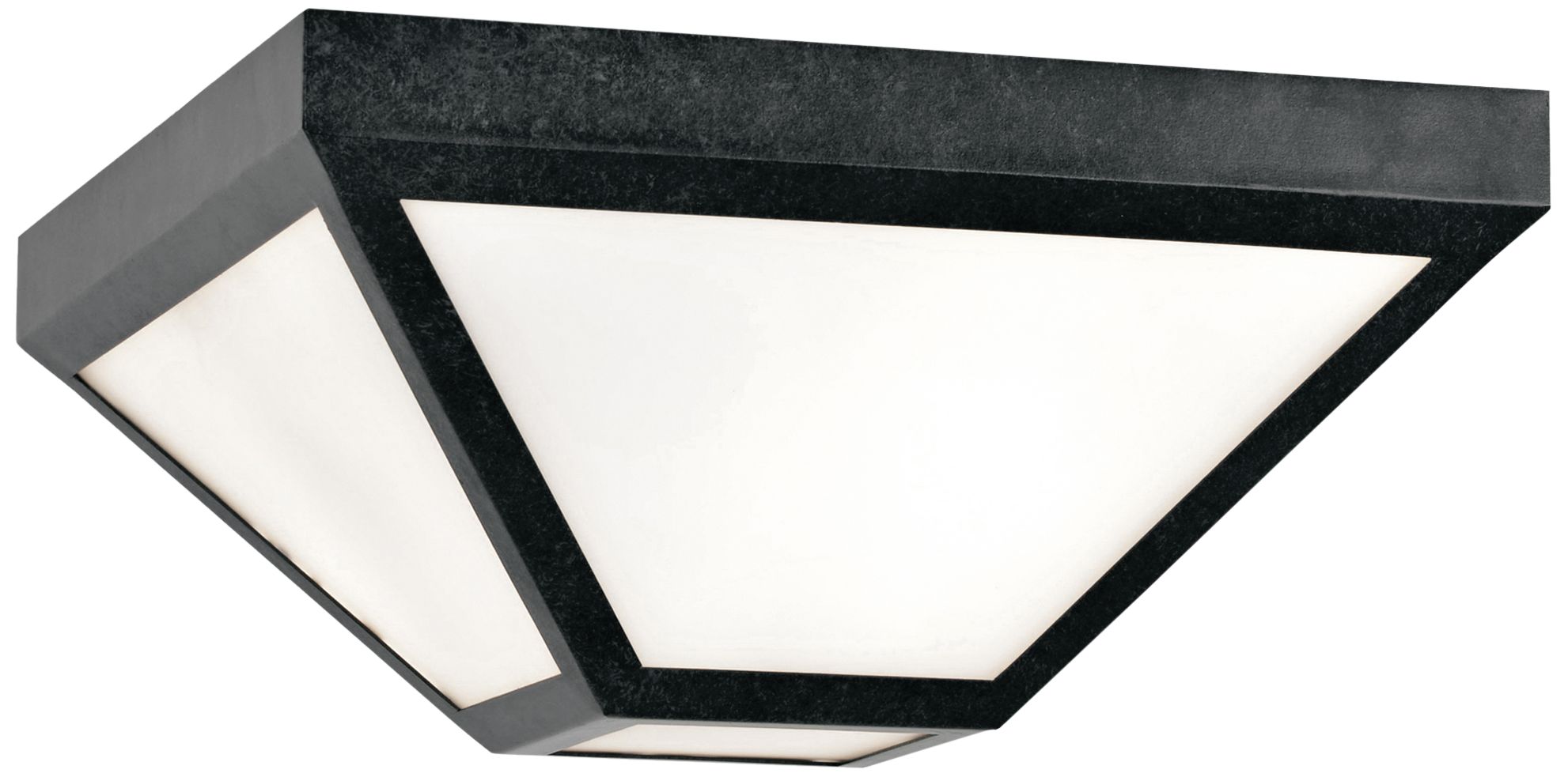 Glacier 12" Wide Smoky Black Charcoal Outdoor Ceiling Light
