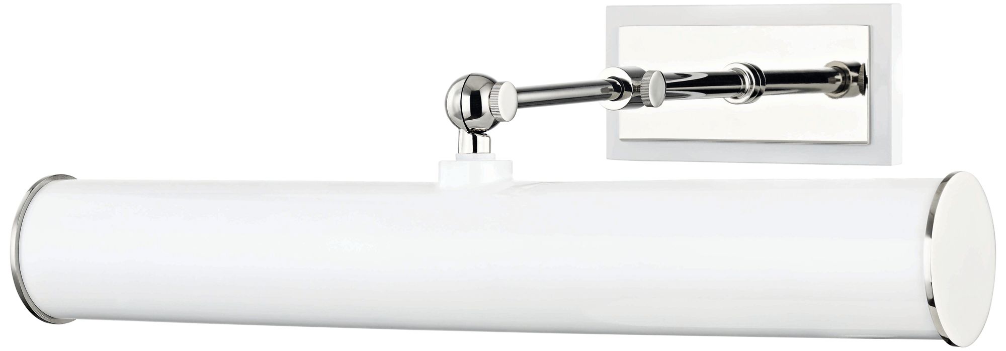 Mitzi Holly 16 1/4" Wide Polished Nickel and White Picture Light