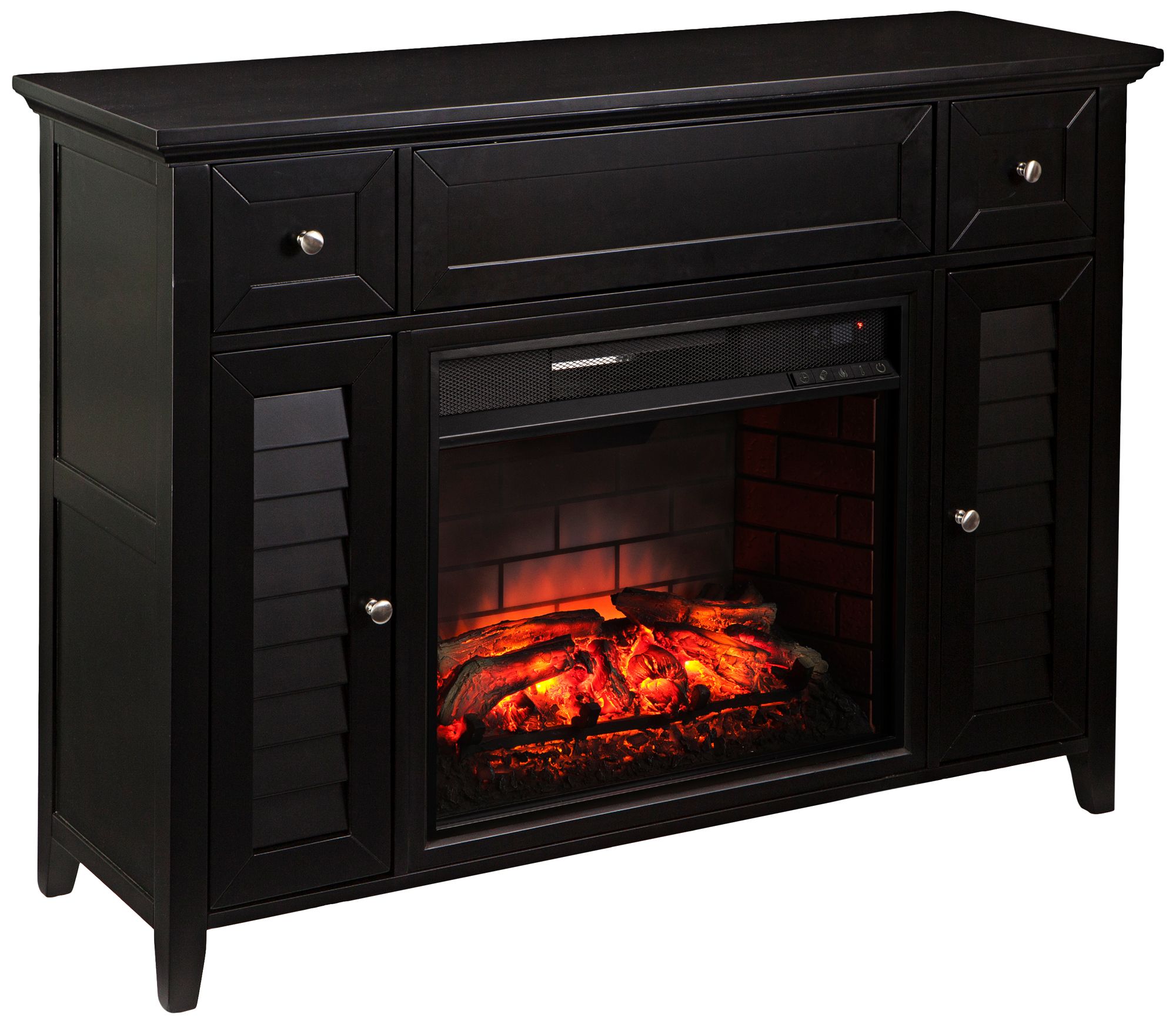 Fairbury Black 3-in-1 Infrared Media Fireplace Console