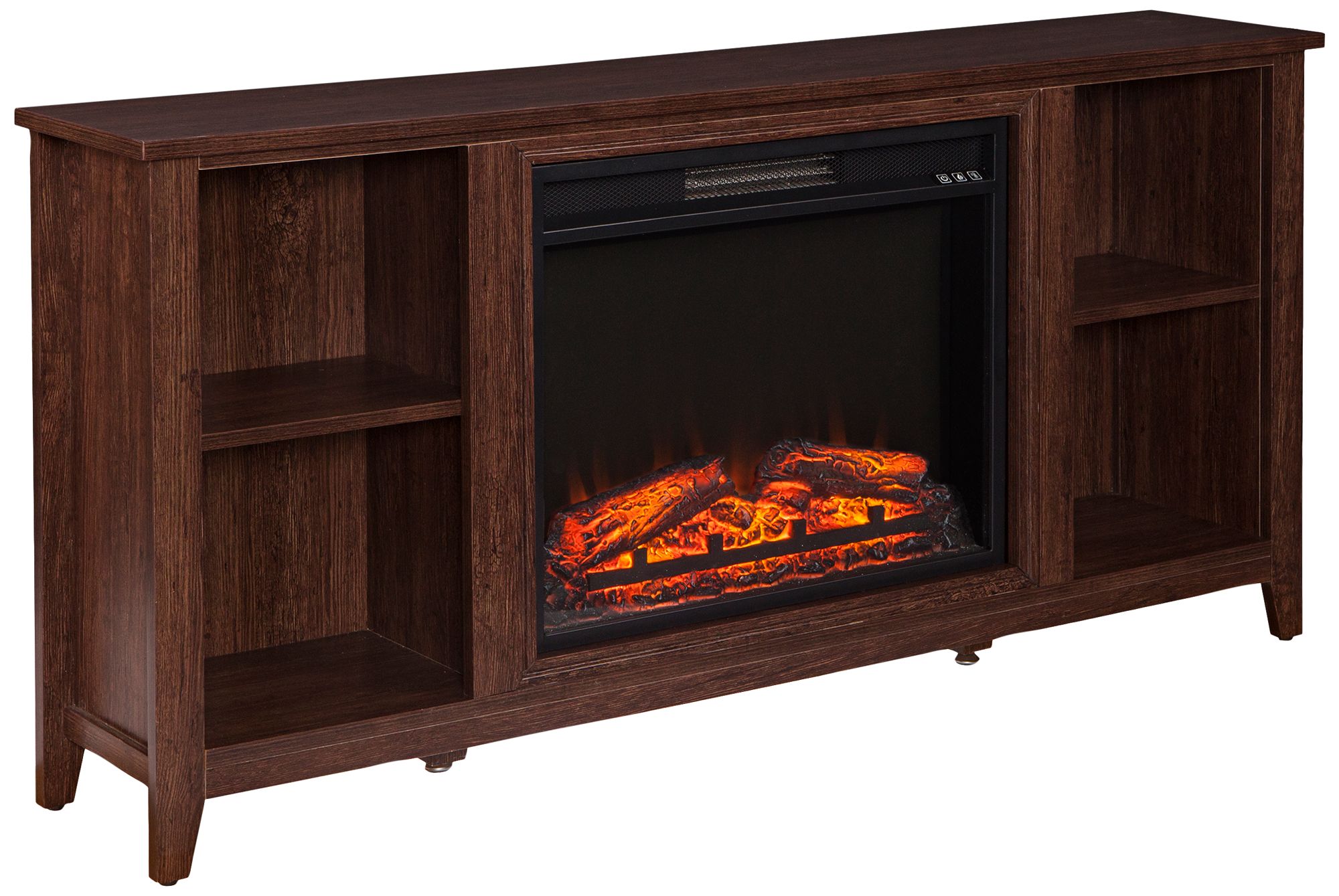 Parkdale Espresso Brown Wood Electric Fireplace Tv Stand 55p70