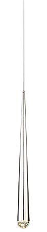 Cascade 6 1/2" Wide Polished Nickel LED Mini Pendant