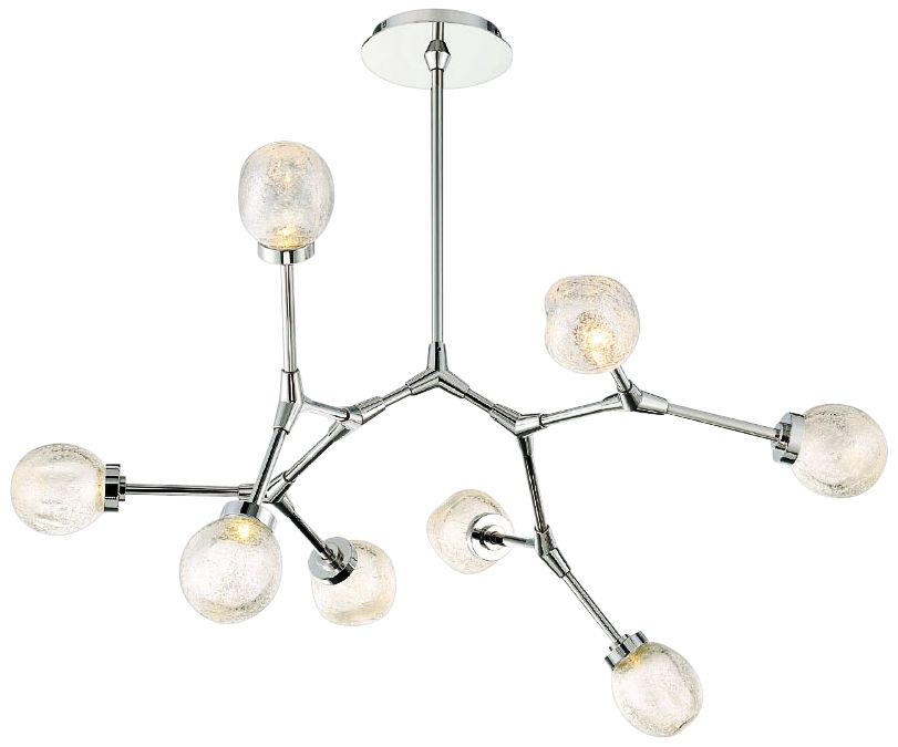 Catalyst 28" Wide Polished Nickel 8-Light LED Chandelier