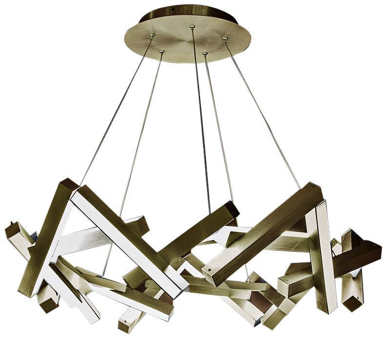 Modern Forms Chaos 34 W Aged Brass 21 Light Led Chandelier 55r31 Lamps Plus