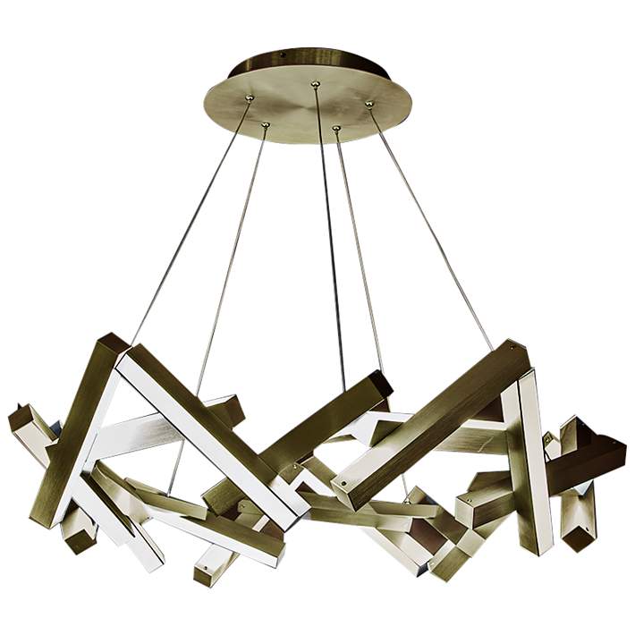 Modern Forms Chaos 34 W Aged Brass 21 Light Led Chandelier 55r31 Lamps Plus