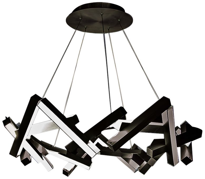 Modern Forms Chaos 34 Wide Black 21 Light Led Chandelier 55r32 Lamps Plus