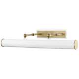 Mitzi Holly 24 1/4&quot; Wide Aged Brass and White Picture Light