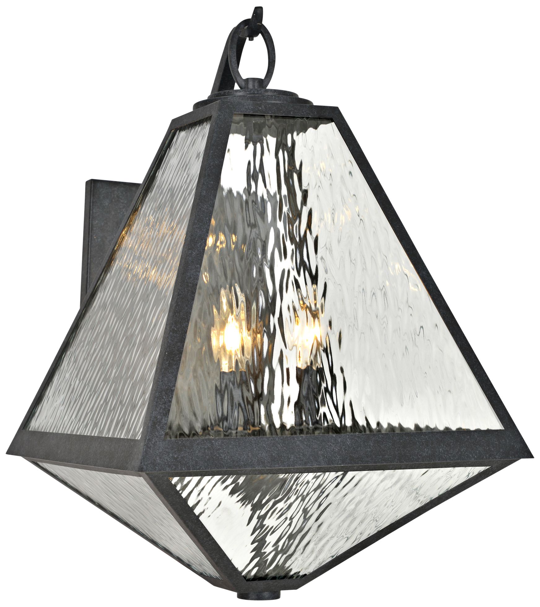 Glacier 21" High Matte Black Charcoal Outdoor Wall Light