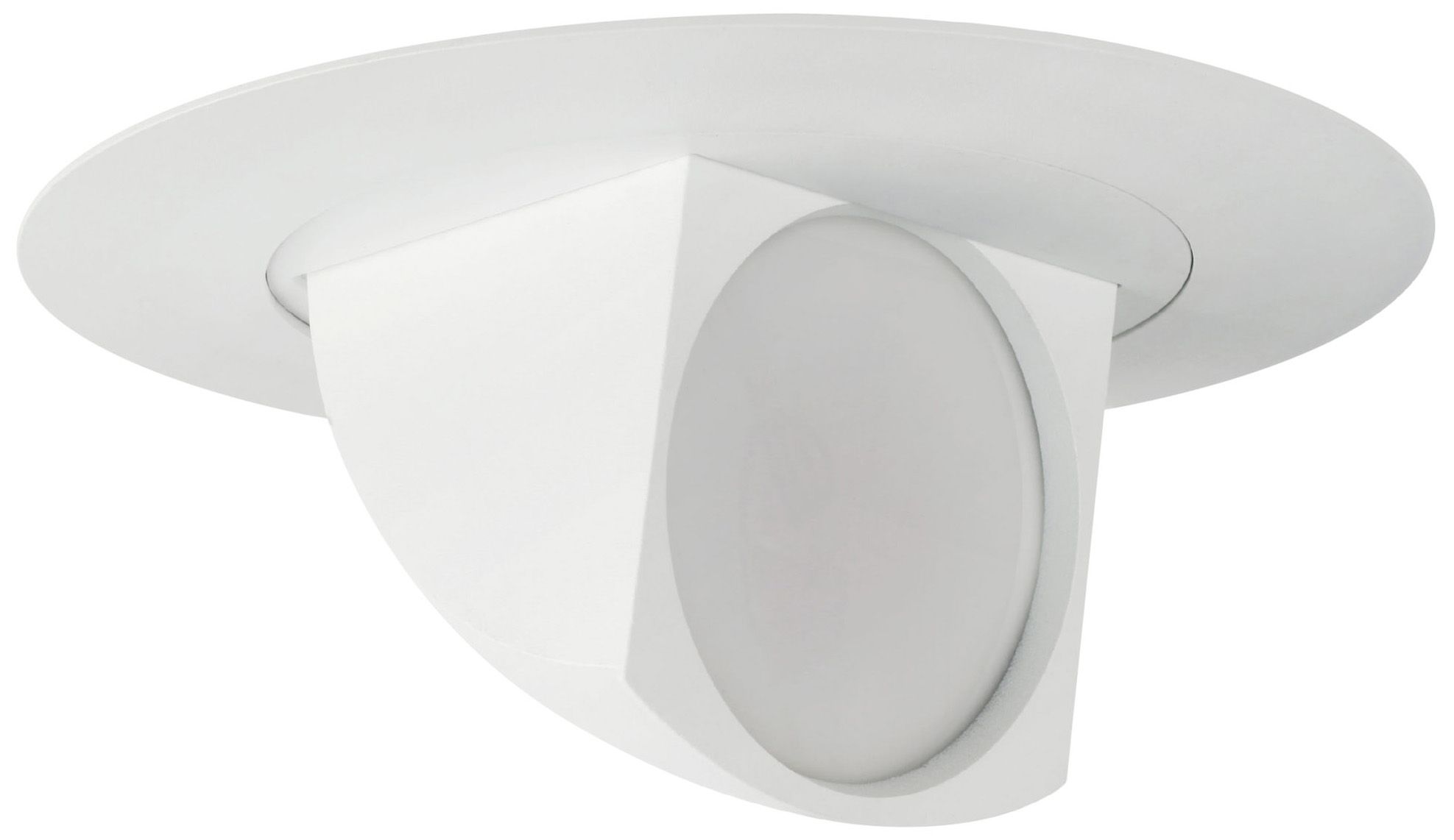 5/6" White Pivot Dropdown Adjustable 11W LED Retrofit Trim