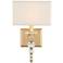 Crystorama Clover 16" High Aged Brass Wall Sconce