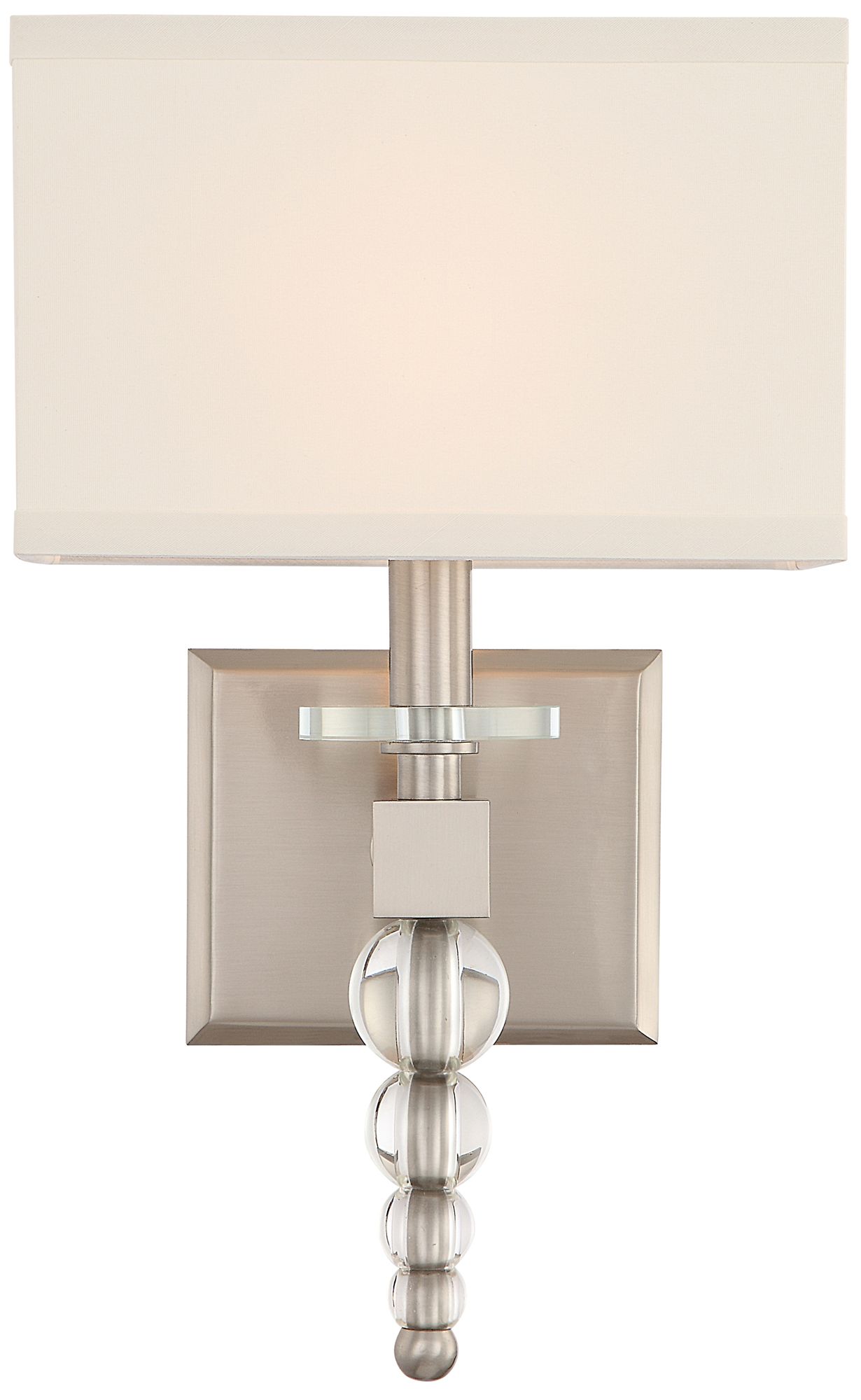 Crystorama Clover 16" High Brushed Nickel Wall Sconce