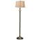 Regency Frosted Glass and Antique Brass Urn Floor Lamp