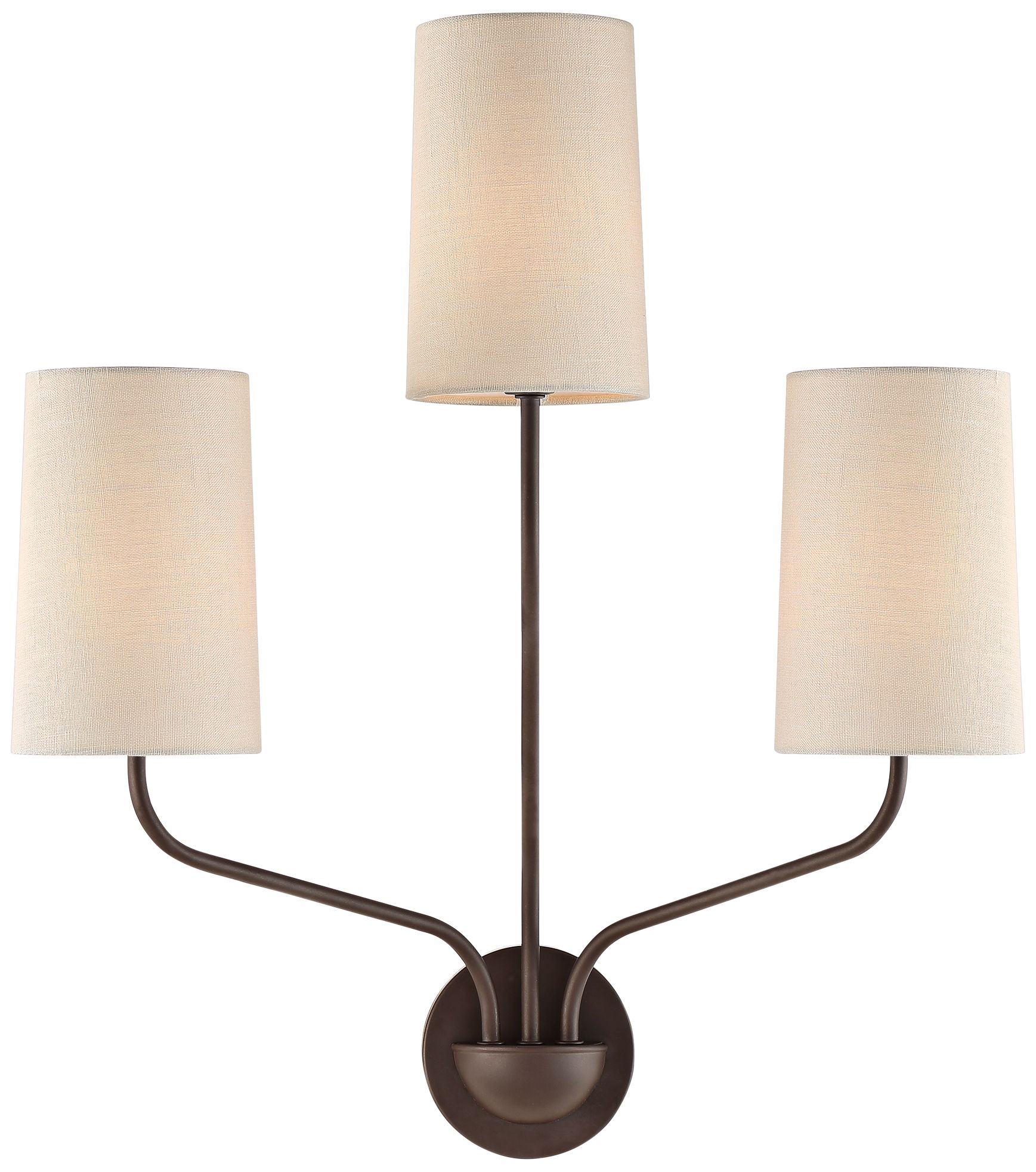 Crystorama Leigh 22" High Dark Bronze 3-Light Wall Sconce