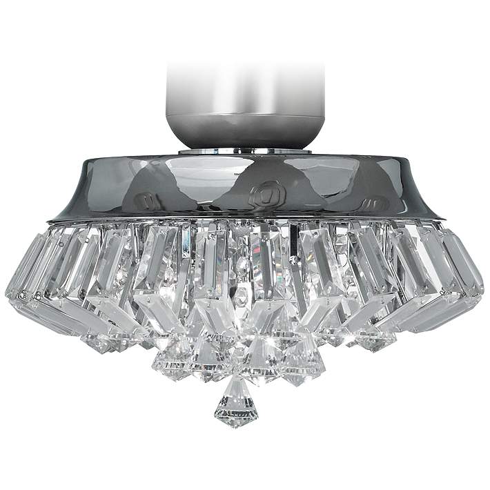 Deco Crystal Chrome Universal Ceiling, Crystal Ceiling Fan Light Covers