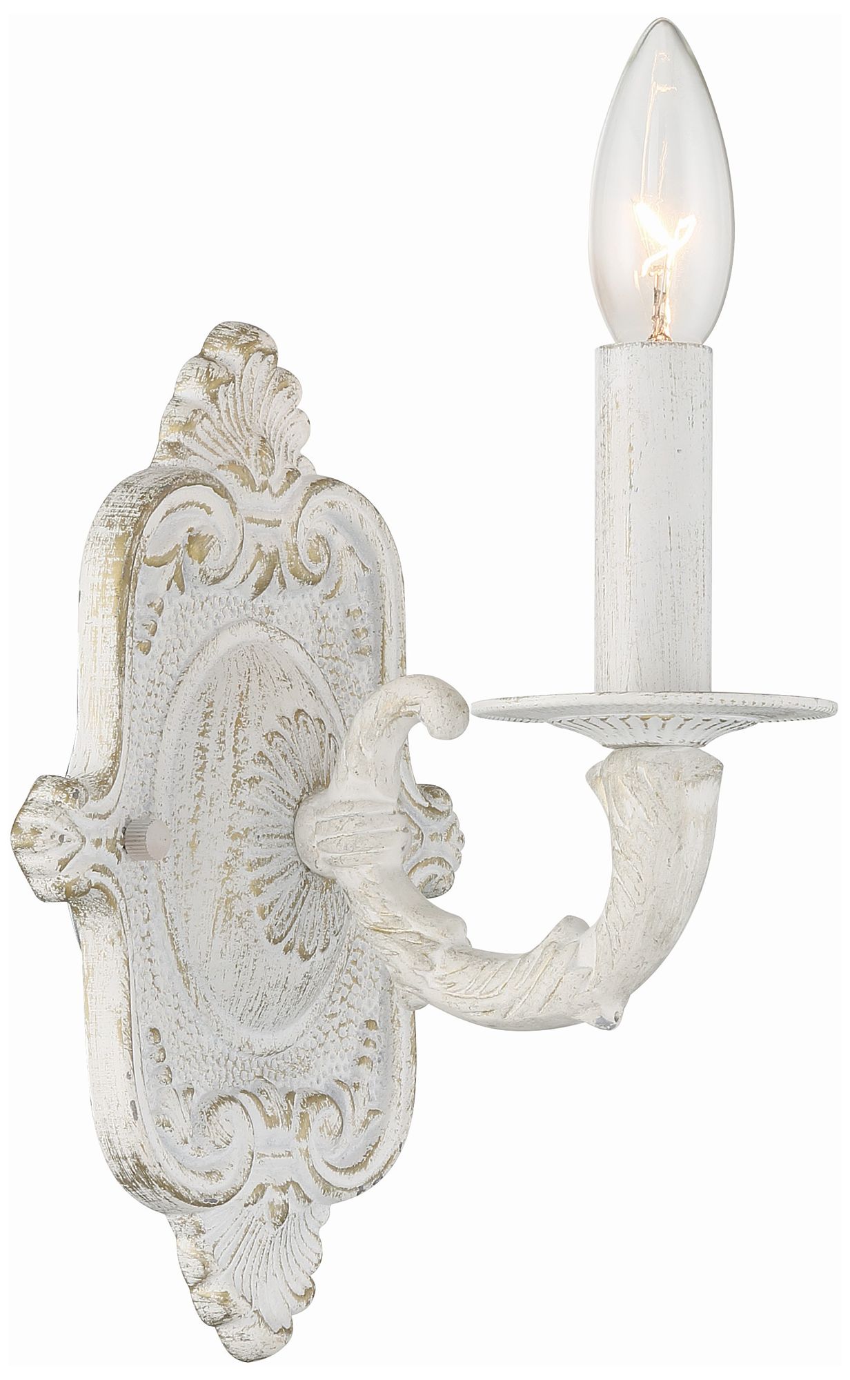 Crystorama Paris Market 9 1/2"H Antique White Wall Sconce