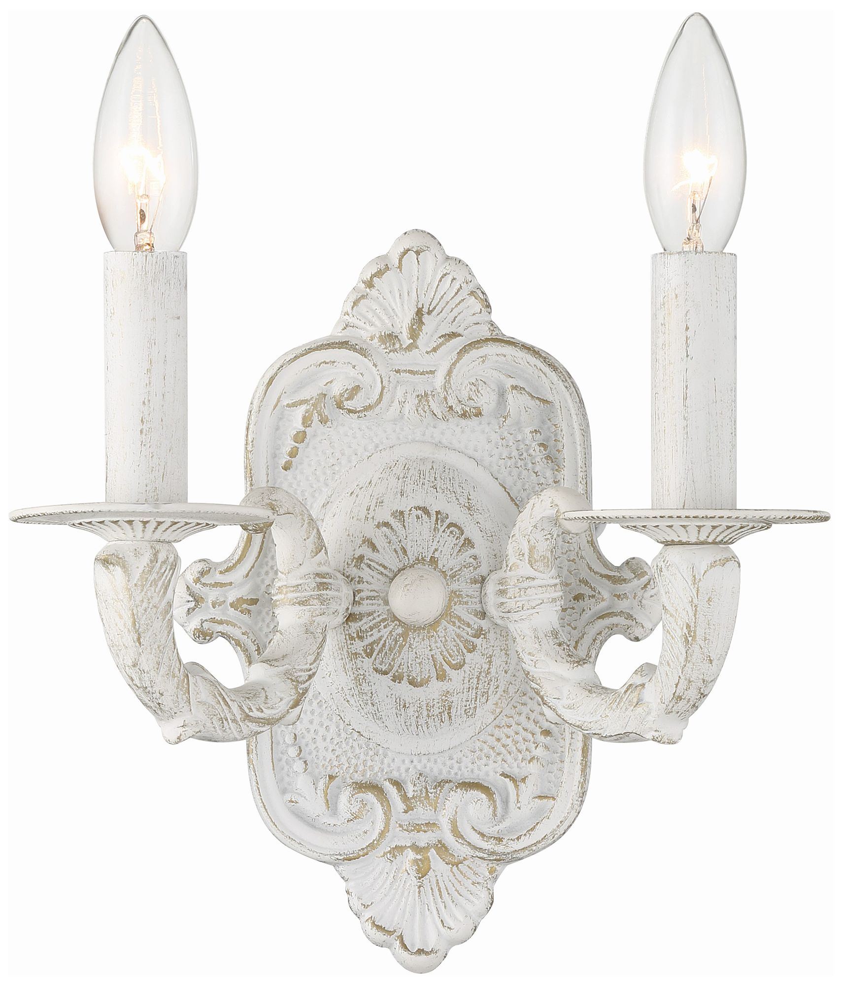 Paris Market 9 1/2" High Antique White 2-Light Wall Sconce