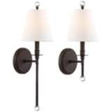Crystorama Riverdale 14 1/2&quot; to 20&quot; High Dark Bronze Wall Sconce