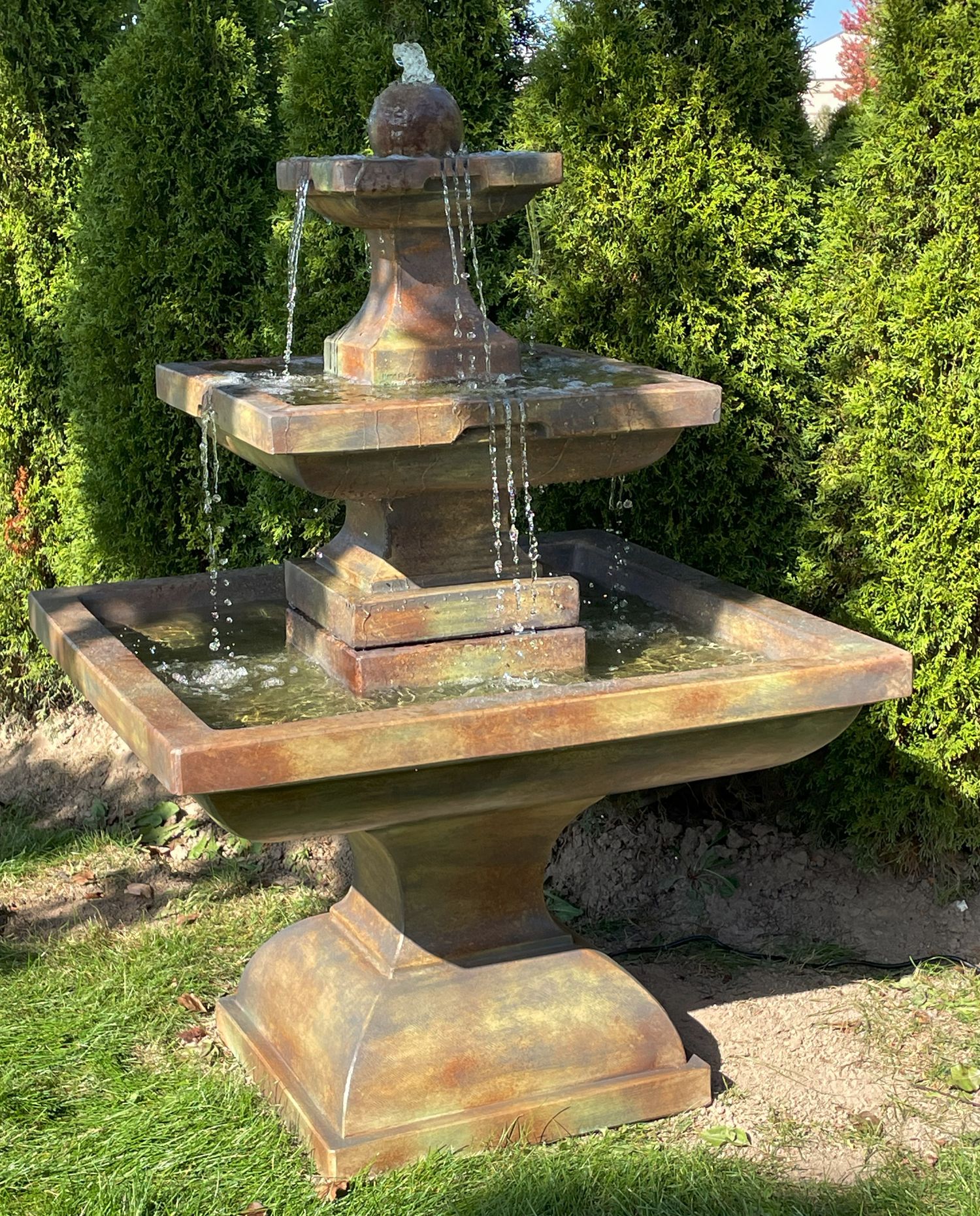 Henri Studio Equinox 55 High Large Rustic Outdoor Fountain 55Y18   55y18