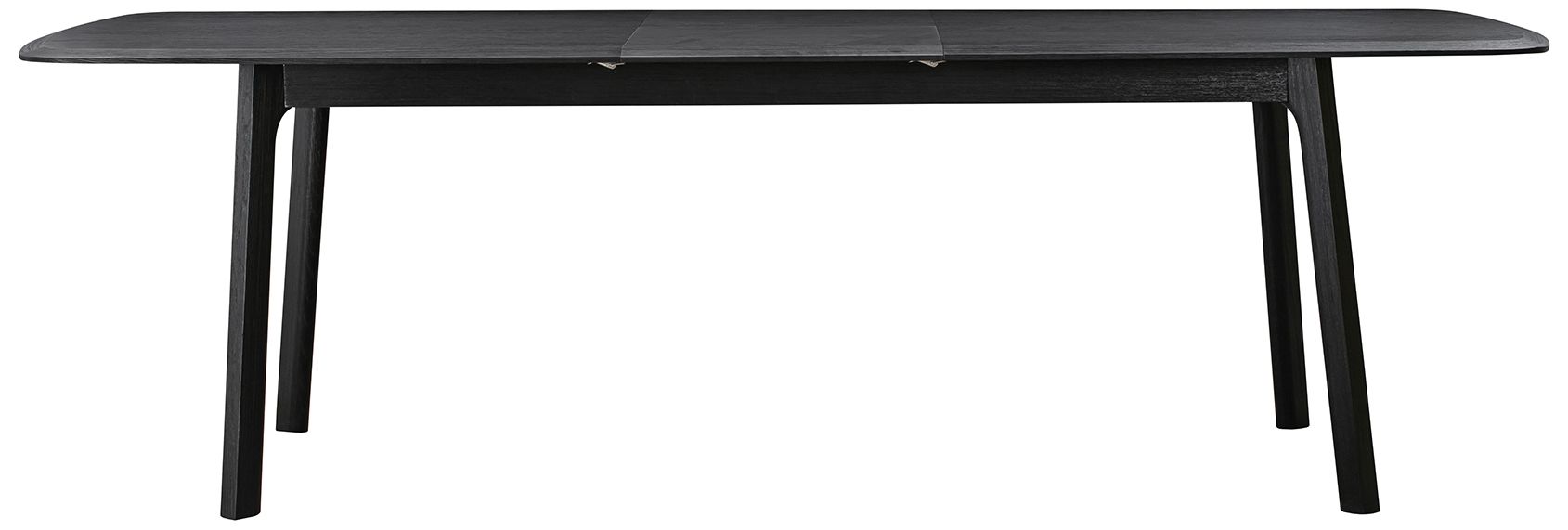 Holland 98 in. Extendable Rectangular Dining Table in Black Brushed Oak