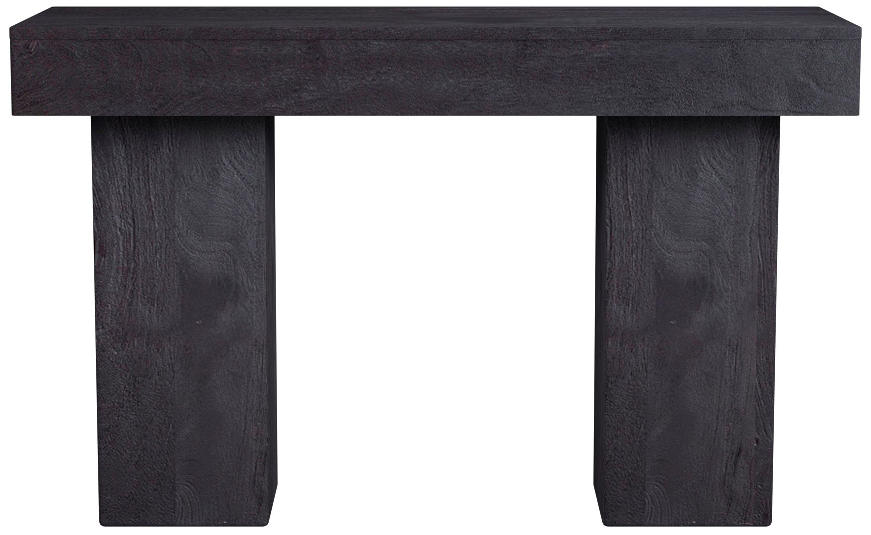 Padula 48" Wide Matte Black Wood Rectangular Console Table