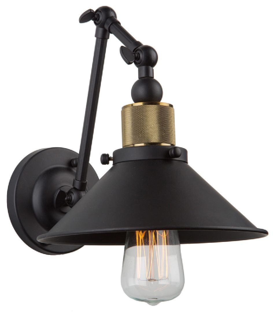 Artcraft Jersey 1-light Vintage Brass Metal Wall Light