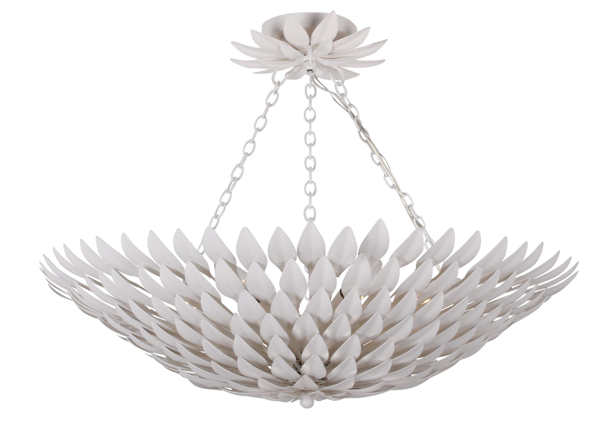 Crystorama Broche 24 1/2" Wide Matte White Ceiling Light