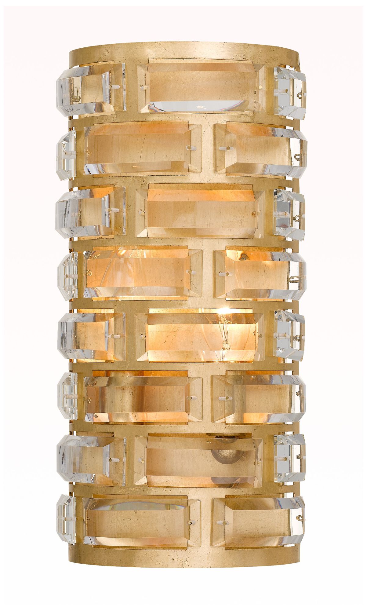 Crystorama Meridian 13" High Antique Gold Wall Sconce