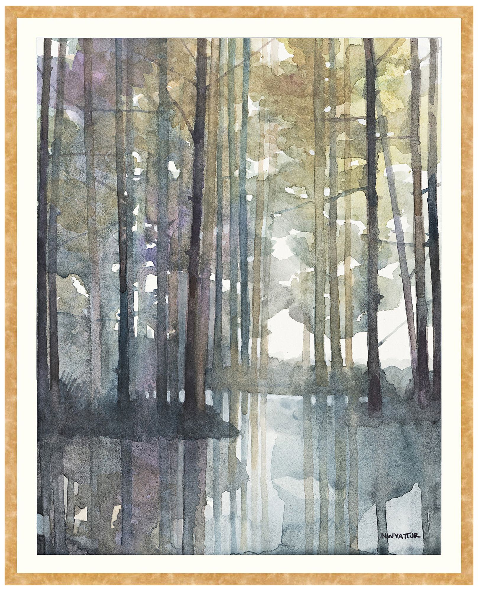 Reflecting Creek 42" High Framed Wall Art