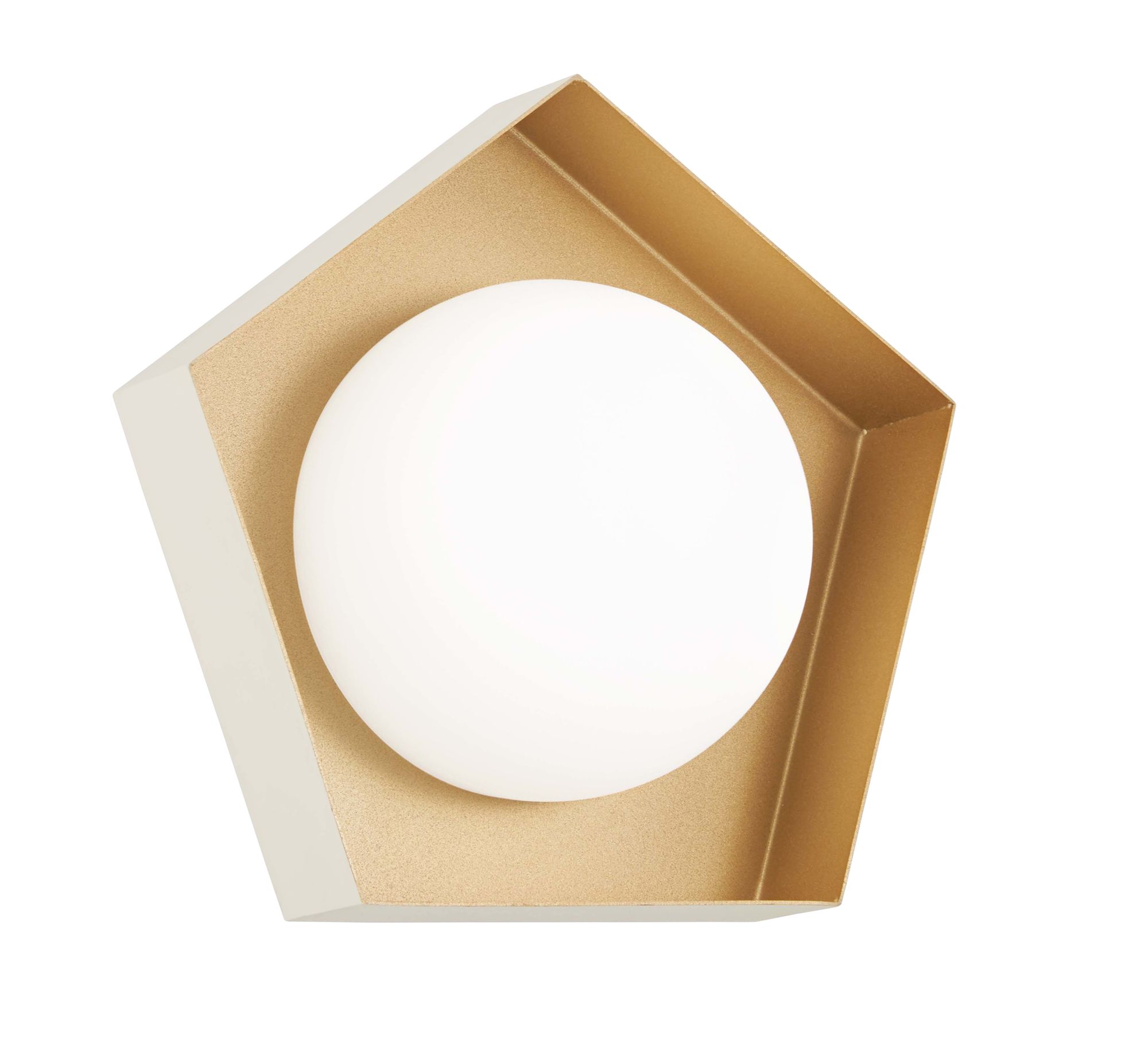 Five-O 9" High Textured White and Gold Leaf LED Wall Sconce