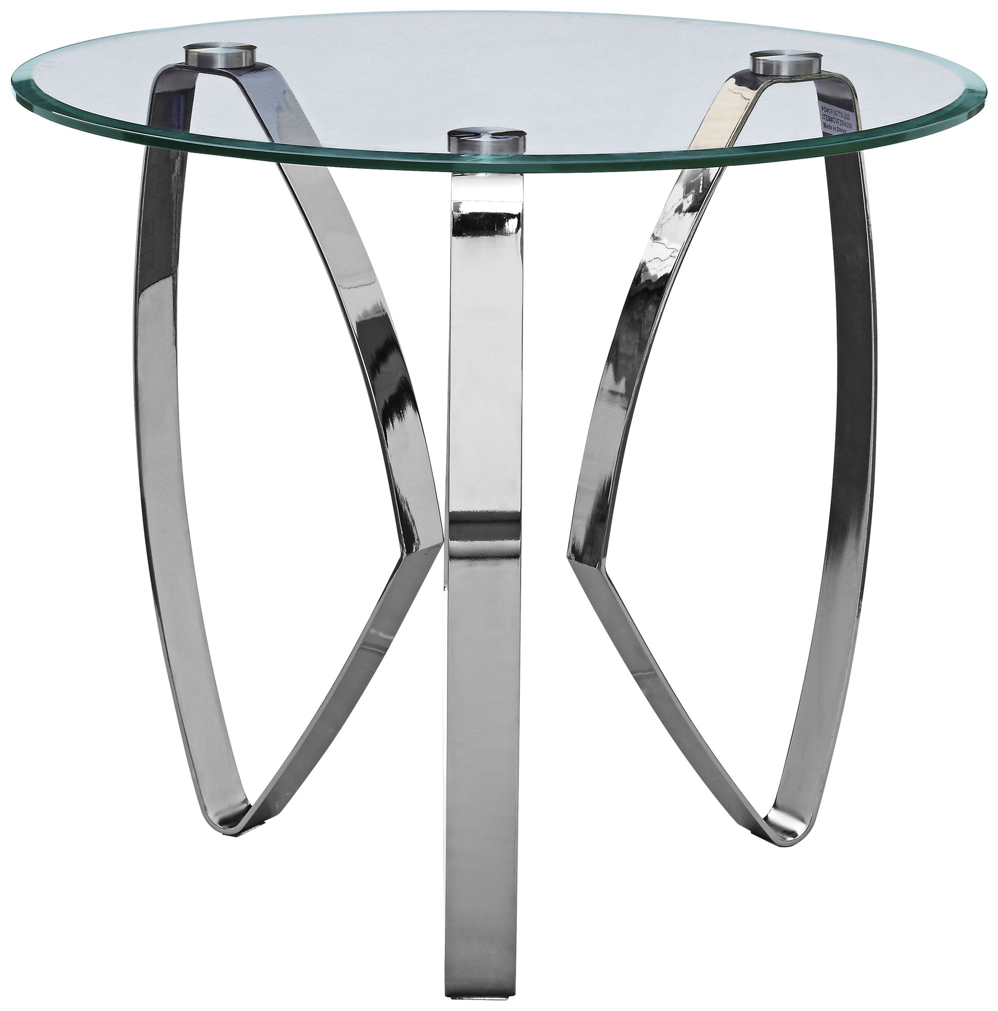 Hollywood 28" Wide Glass and Chrome Modern End Table