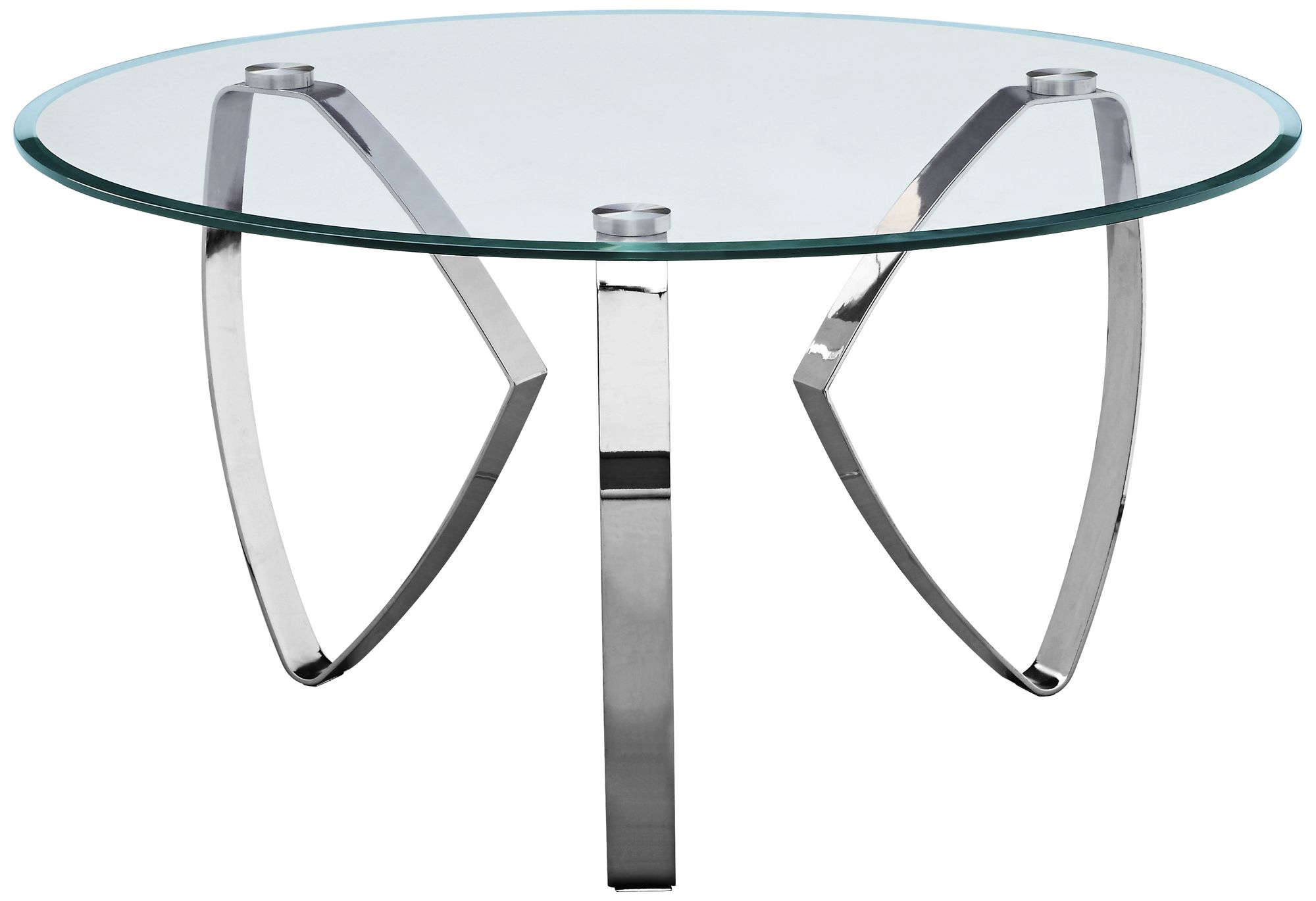 Hollywood 38" Wide Glass and Chrome Modern Cocktail Table