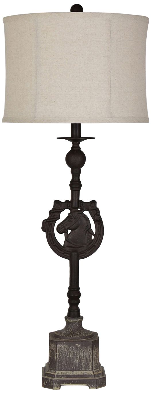 Crestview Collection Horse Stable Rustic Iron Table Lamp