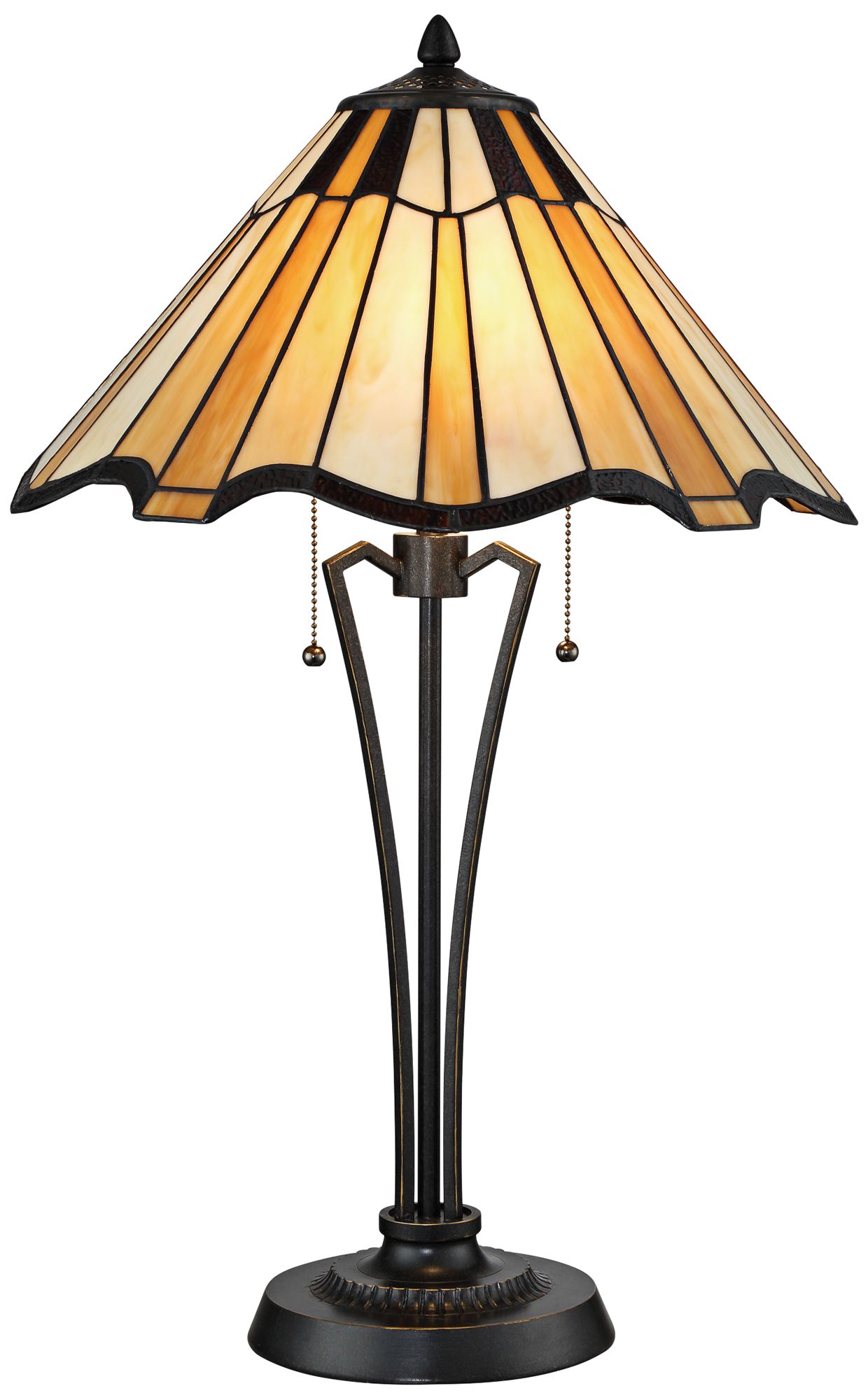 Lite Source Florence Bronze Tiffany Art Nouveau Table Lamp