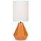 Lite Source Mason 17" High Orange Ceramic Accent Table Lamp