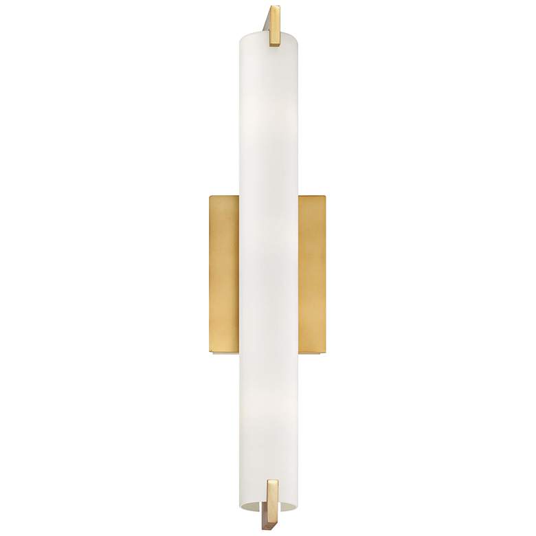 George Kovacs Tube 20 1/2&quot; High Honey Gold LED Wall Sconce