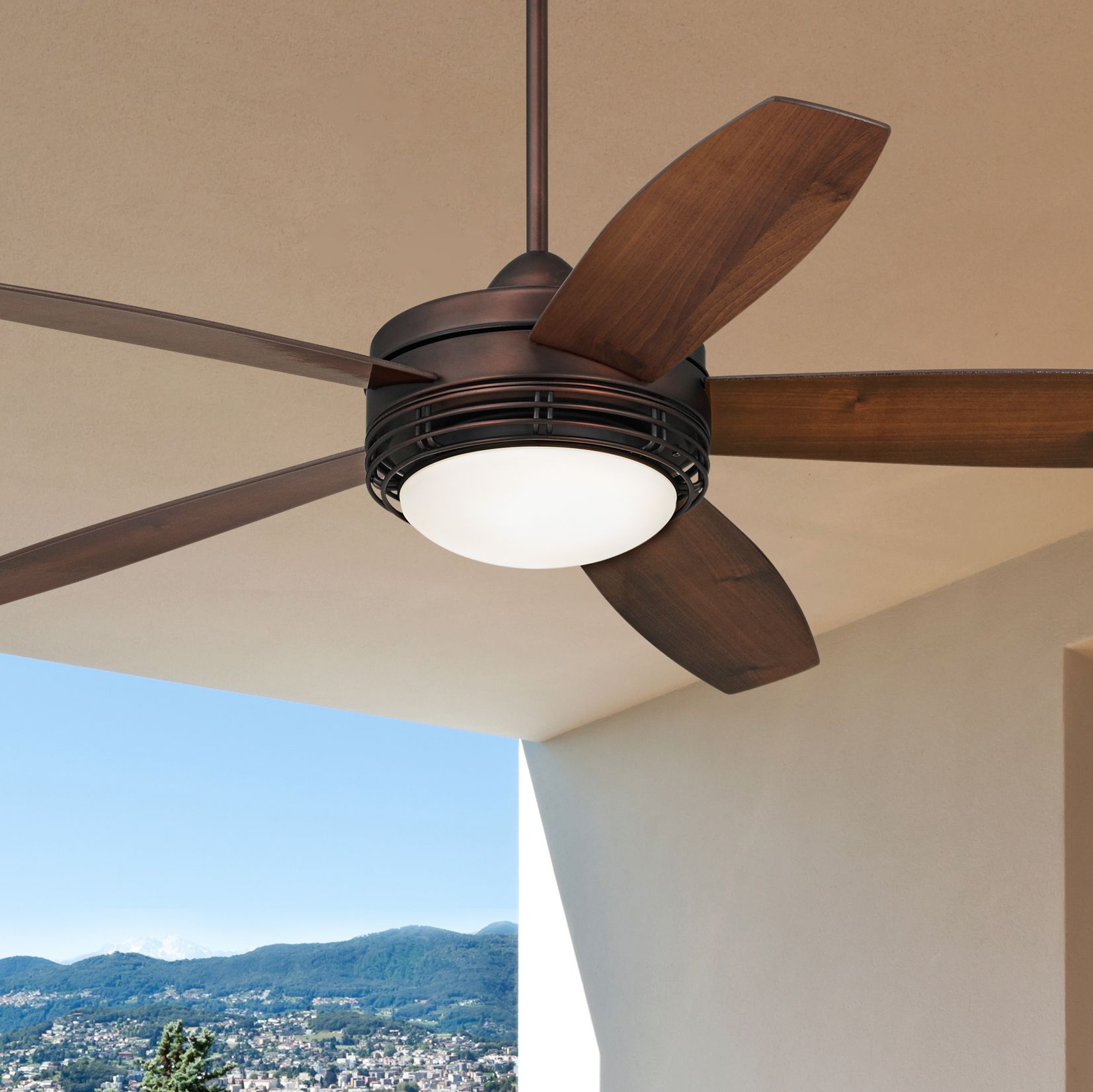 modern outdoor ceiling fan with light