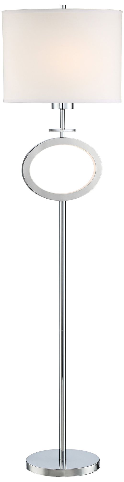 Lite Source Renia II Chrome Floor Lamp with LED Night Light