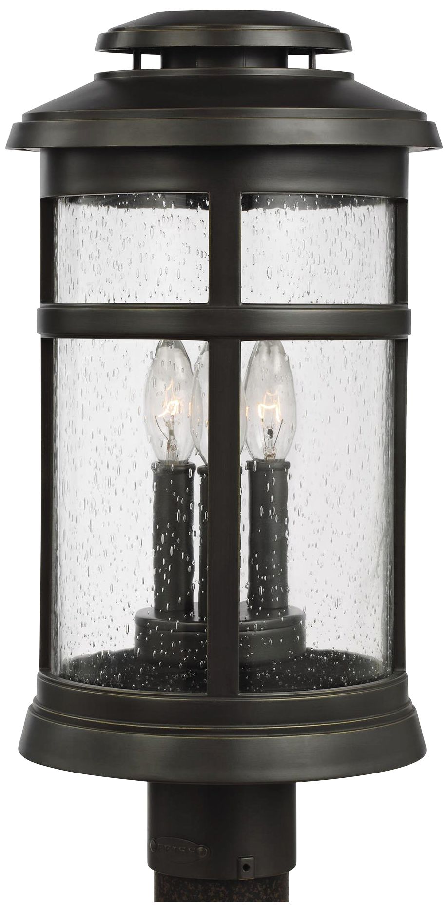 Feiss Newport 18 1/2" High Antique Bronze Outdoor Post Light