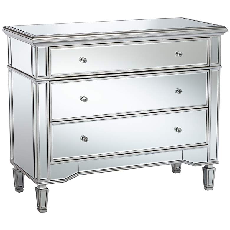 Image 2 Josephine 42" Wide 3-Drawer Mirrored Accent Chest