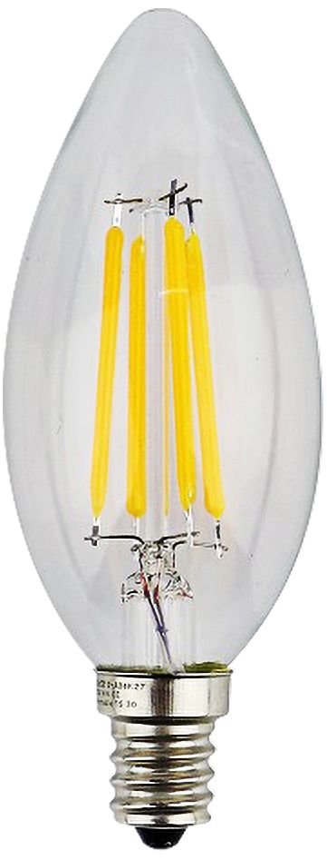 Torpedo LED 4 Watt 2700K  E12 Filament Candelabra Bulb