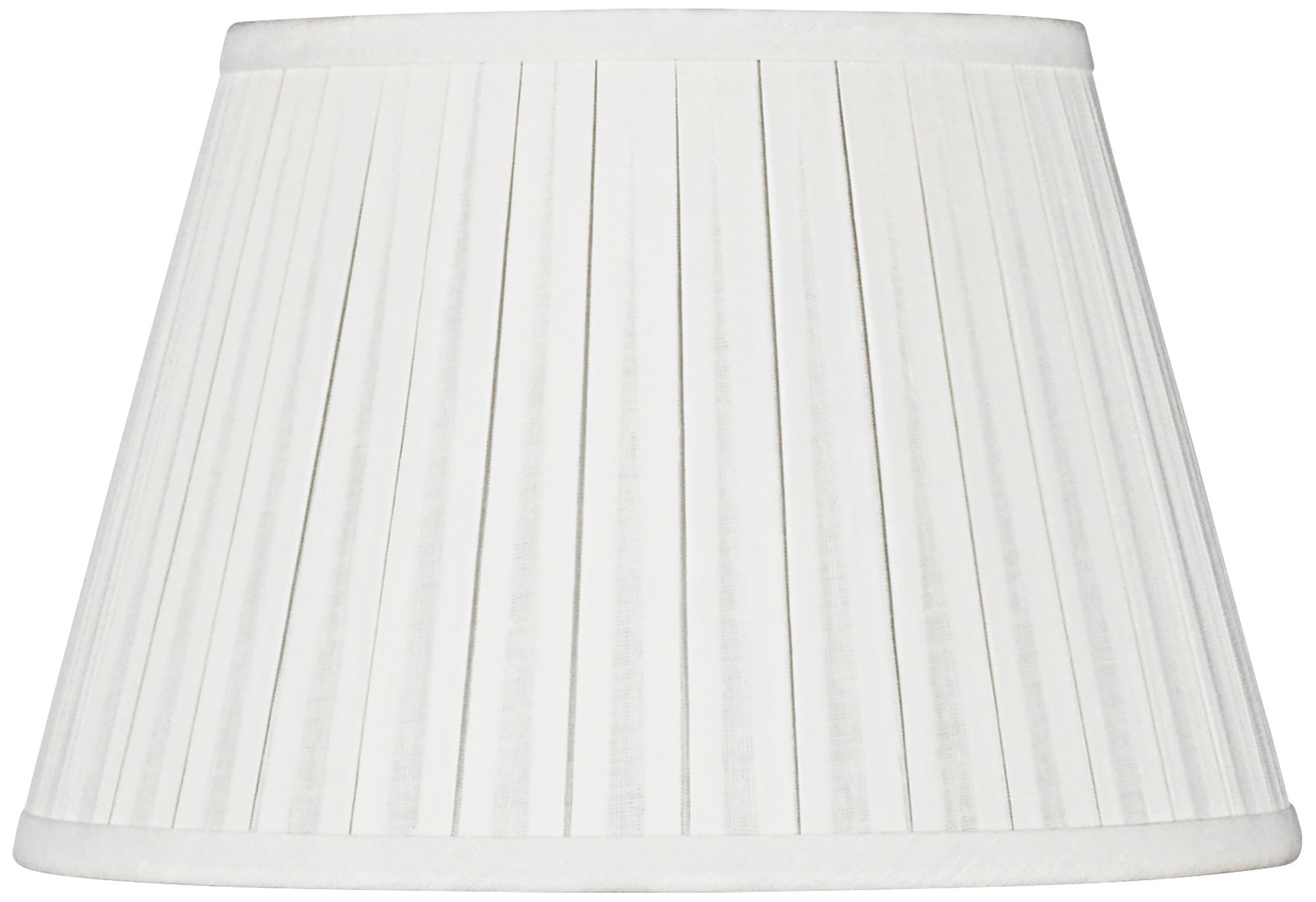Off-White Empire Box Pleat Lamp Shade 10x16x10 (Spider)